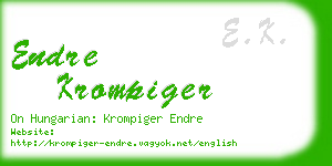 endre krompiger business card